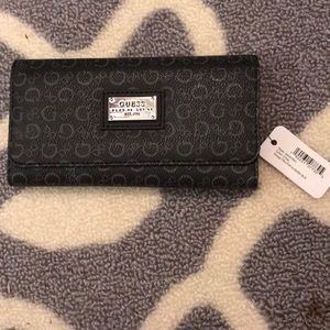 Black Guess Logo Wallet